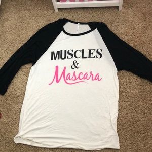 Muscles and Mascara! Size L- Runs oversized